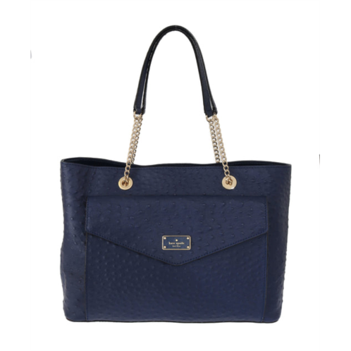 Kate Spade leather halsey la vita ostrich womens handbag