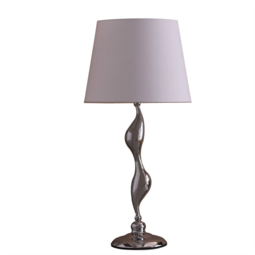 Simplie Fun 24-inch erte art deco silhouette silver table lamp