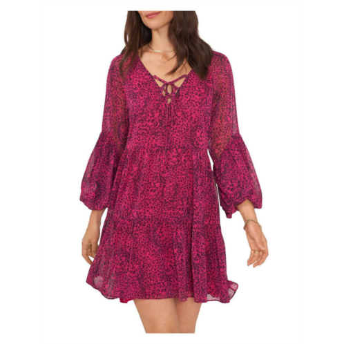 Vince Camuto womens lace up mini shift dress