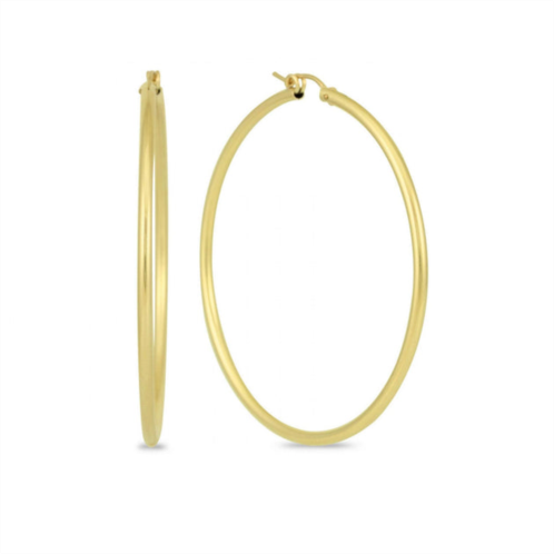 MAX + STONE 14k yellow gold 2mm thick tube hoop earrings