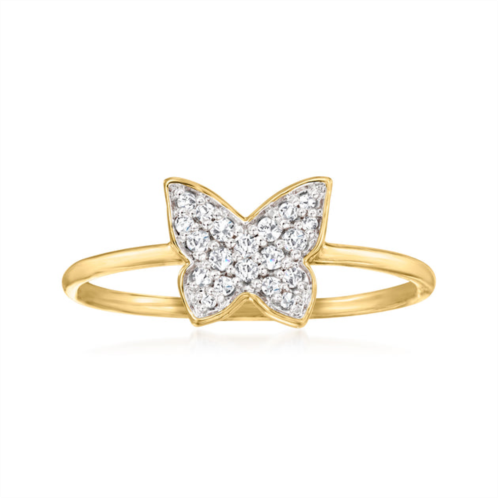Canaria Fine Jewelry canaria diamond butterfly ring in 10kt yellow gold