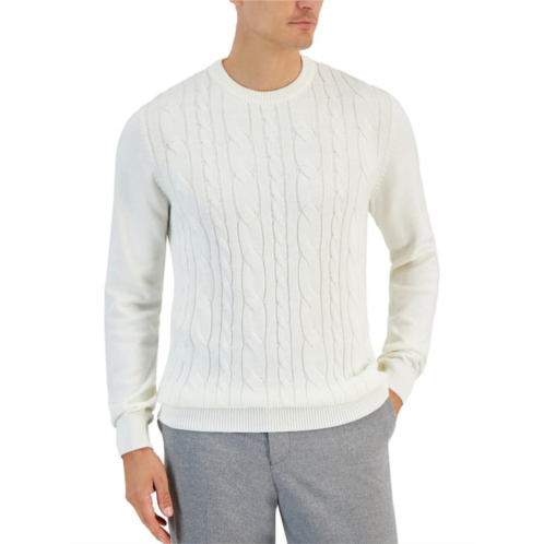Club Room mens cable knit crewneck sweater