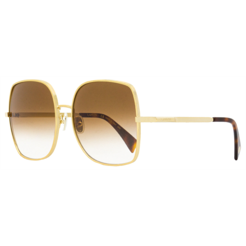 Lanvin womens square sunglasses lnv106s 740 gold/havana 60mm