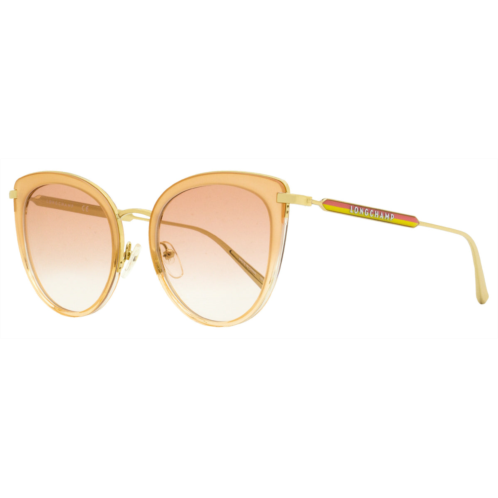 Longchamp womens butterfly sunglasses lo661s 750 peach/gold 53mm