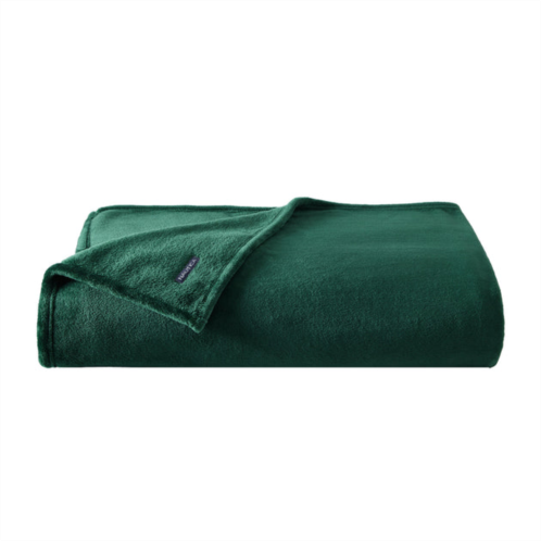 Nautica solid green ultra plush soft twin blanket