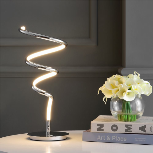 JONATHAN Y scribble 19.75 modern dimmable metal integrated led table lamp