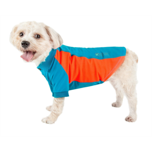 Pet Life active barko pawlo relax-stretch quick-drying performance dog polo t-shirt