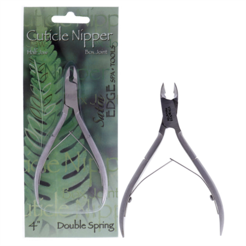Satin Edge cuticle nipper double spring - half jaw by for unisex - 4 inch nippers