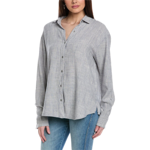Splendid cheyenne stripe button-down linen-blend shirt