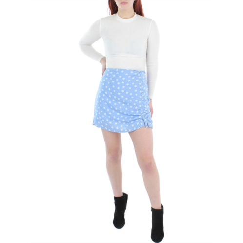 Le Lis womens printed above knee mini skirt