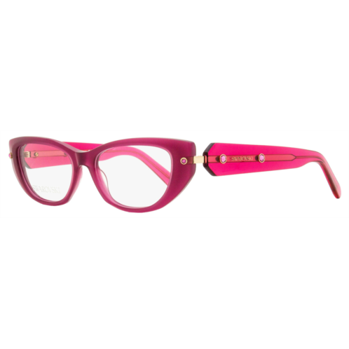 Swarovski womens cat eye eyeglasses sk5476 072 rose 53mm