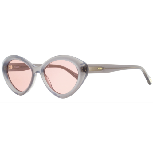 Chloe womens cateye sunglasses ch0050s 001 translucent gray 53mm