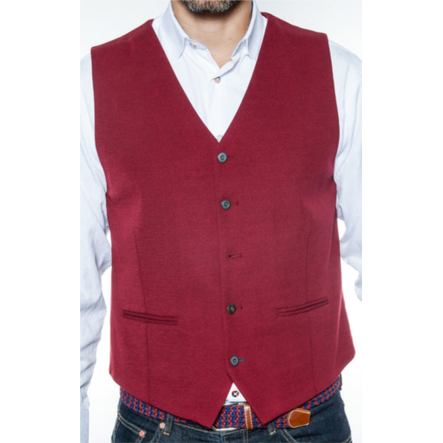 Luchiano Visconti solid maroon knit vest