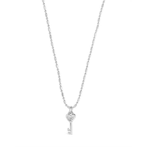 Sterling Forever heart key pendant necklace