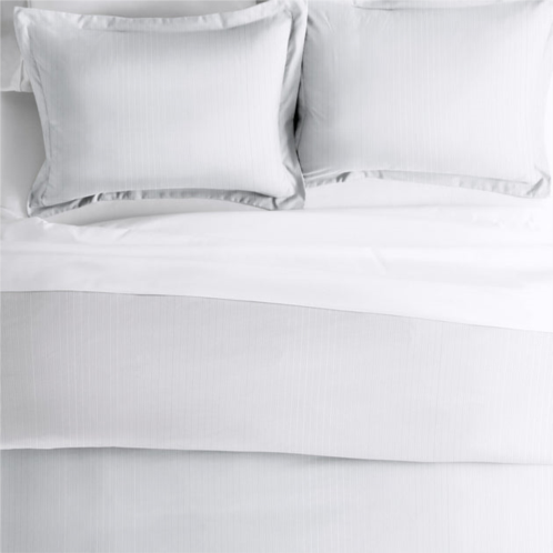 Ienjoy Home pinstriped light gray pattern duvet cover set ultra soft microfiber bedding, twin/twinxl