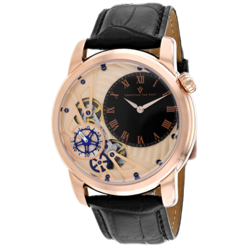 Christian Van Sant mens rose gold dial watch