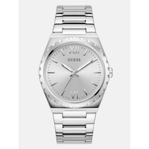 Guess Factory silver-tone analog watch
