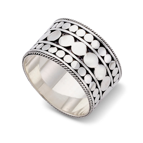 Samuel B. Jewelry sterling silver dot design band ring