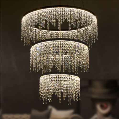 Simplie Fun fancy hanging ceiling lamps luxury modern pendant light crystal chandelier