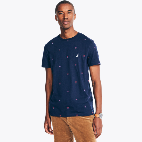 Nautica mens sustainably crafted printed crewneck t-shirt