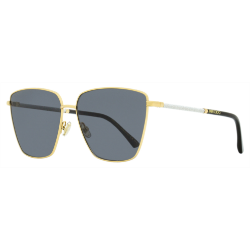 Jimmy Choo womens square sunglasses lavi 2m2ir gold/black 60mm