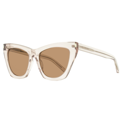 Saint Laurent womens cat eye sunglasses sl 214 kate 018 nude 55mm