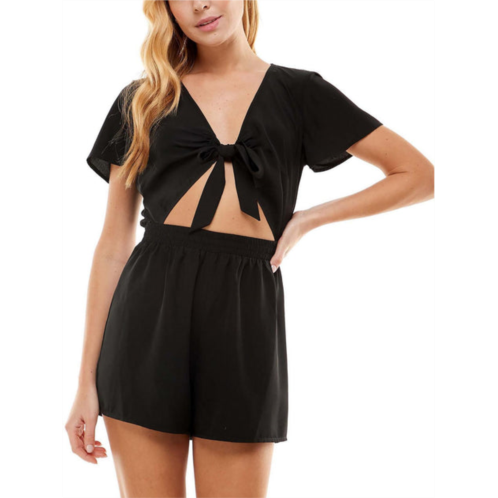 Be Bop juniors womens cut-out tie-front romper