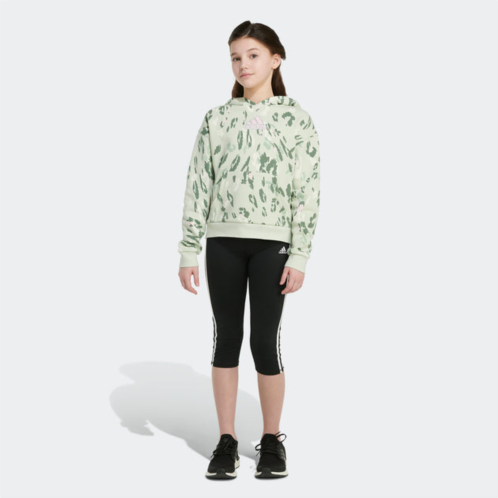 Adidas kids allover print fleece hoodie