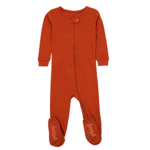 Leveret kids footed cotton pajamas boho solid color