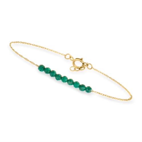 Canaria Fine Jewelry canaria emerald bead bracelet in 10kt yellow gold