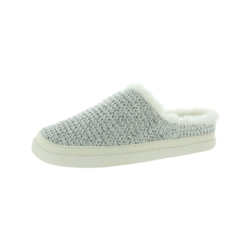 Toms sage womens sweater knit faux fur lined scuff slippers