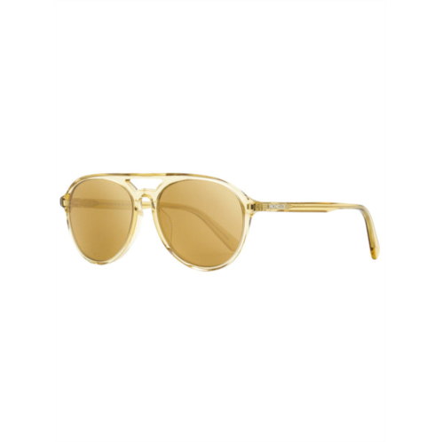Moncler unisex pilot sunglasses ml0228 57l transparent amber 58mm