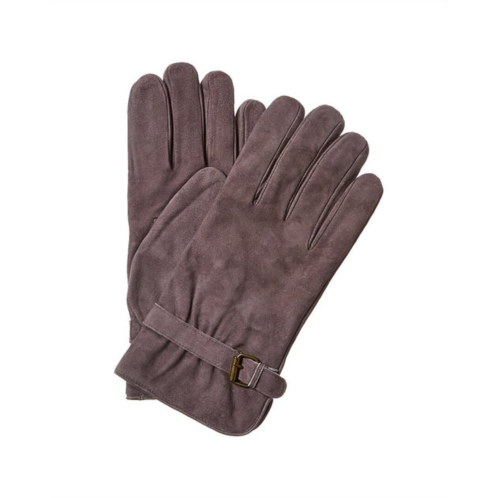 Portolano belt buckle wool-lined suede gloves