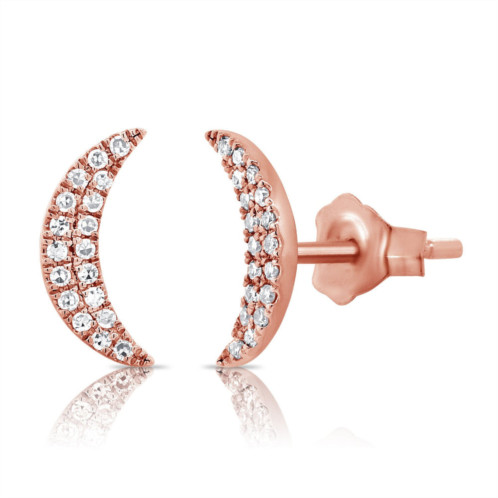 Sabrina Designs 14k gold & diamond moon stud earrings