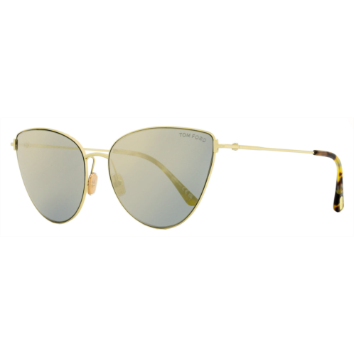 Tom Ford womens cat eye sunglasses tf1005 anais-02 32c gold/honey havana 62mm