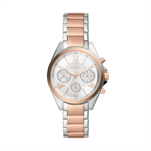 Fossil womens modern courier chronograph, two-tone stainless steel watch