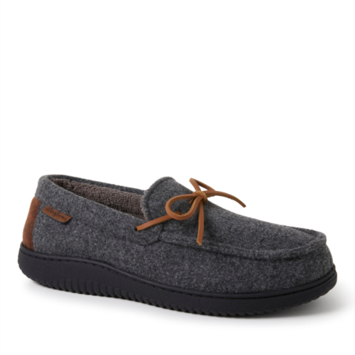 Dearfoams mens woodstock wool blend energy return moccasin slippers