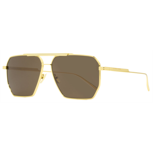 Bottega Veneta mens square sunglasses bv1012s 003 gold 60mm