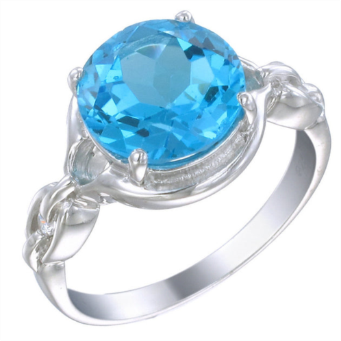 Vir Jewels sterling silver swiss blue topaz ring (3 ct)