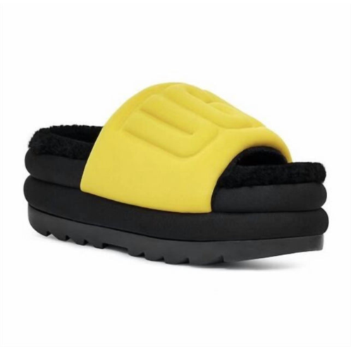 UGG maxi graphic slide in canary