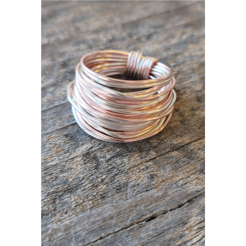 A Blonde and Her Bag marcia wire wrap ring in rose gold