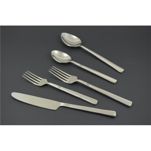 Vibhsa modern stainless steel flatware set of 20 pc (silver, glossy)