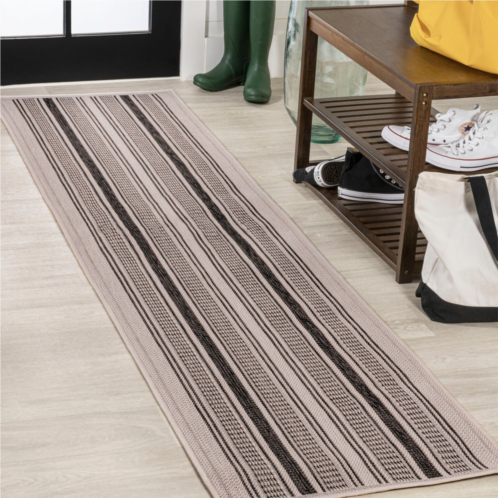 JONATHAN Y haynes modern double stripe indoor/outdoor area rug