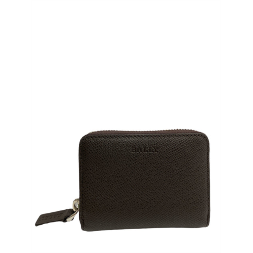 Bally tebiot mens 6211518 chocolate leather coin holder