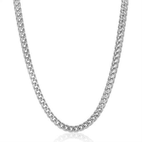 Crucible Jewelry crucible los angeles 7mm stainless steel rounded franco chain 26 inches