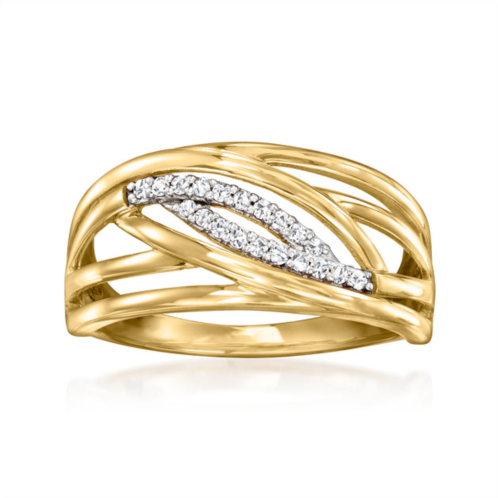 Ross-Simons diamond twisted ring in 14kt yellow gold