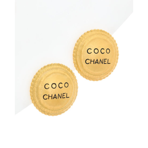 Chanel gold-tone coco dome clip-on earrings (authentic pre-owned)