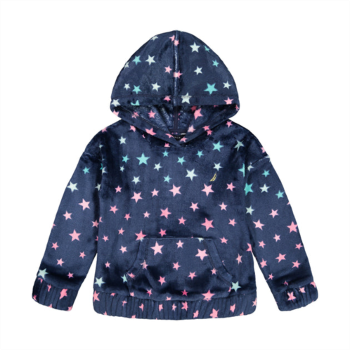 Nautica toddler girls cozy star pullover hoodie (2t-4t)