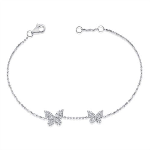 Sabrina Designs 14k gold & diamond double butterfly bracelet