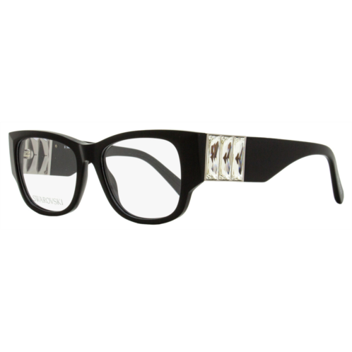 Swarovski womens rectangular eyeglasses sk5473 001 shiny black 54mm